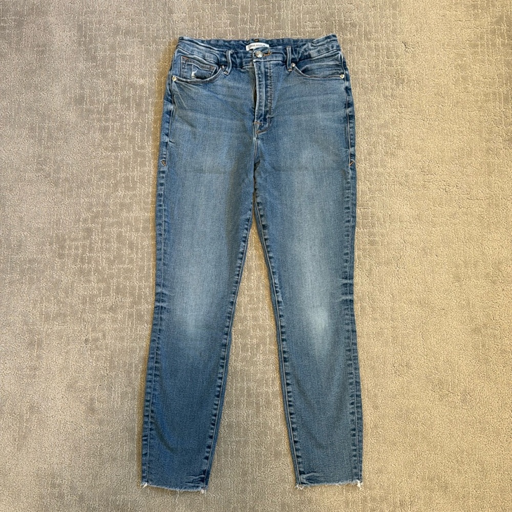 Good American Blue Skinny Jeans with Versatile Style